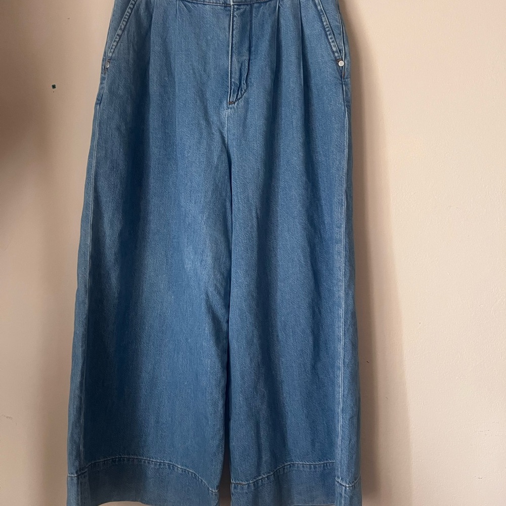 Anthropology Pilcro Women's Blue Wide-Leg Jeans
